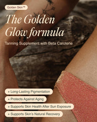 Ecosh Golden Skin pills close-up showing easy daily capsules.