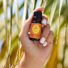 Edens Garden Bee Happy diffuser setup releasing citrus floral energy for mood boost