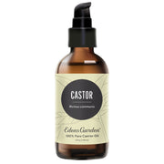 Edens Garden Castor Oil bottle showing pure hexane-free carrier oil for skin and hair