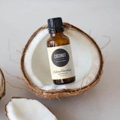 Edens Garden Coconut CO2 oil in a diffuser, creating tropical ambiance.