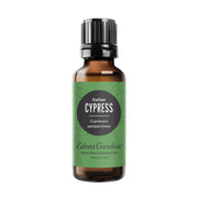 Edens Garden Cypress Italian essential oil bottle with crisp woody notes for a calming atmosphere.