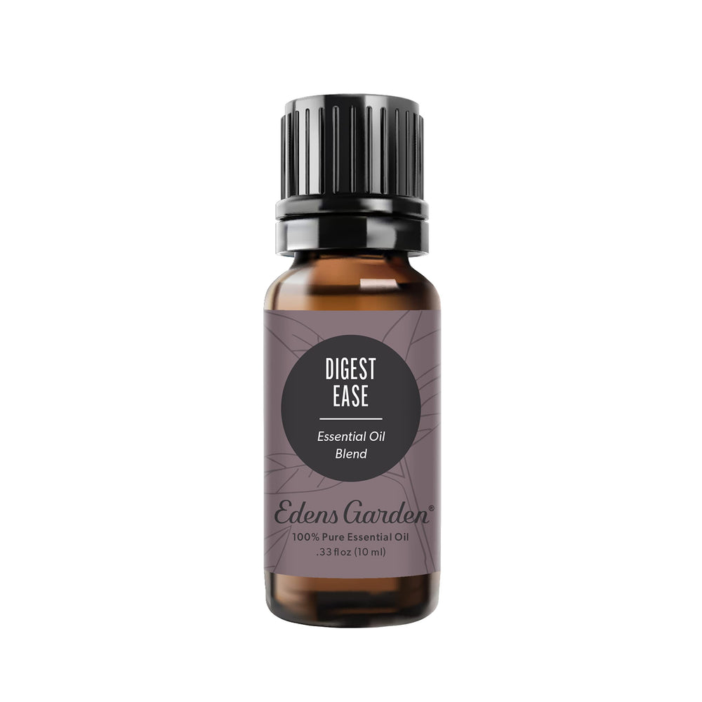 Edens Garden Digest Ease bottle pour shows rich, calming aroma for relaxing rituals.
