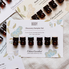 Edens Garden essential oils Body Discovery 6-set bottle 3 supports mood lifting via diffusers.