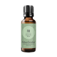 Edens Garden Fir Around The World essential oil bottle pour for a crisp, forest-inspired ambiance.