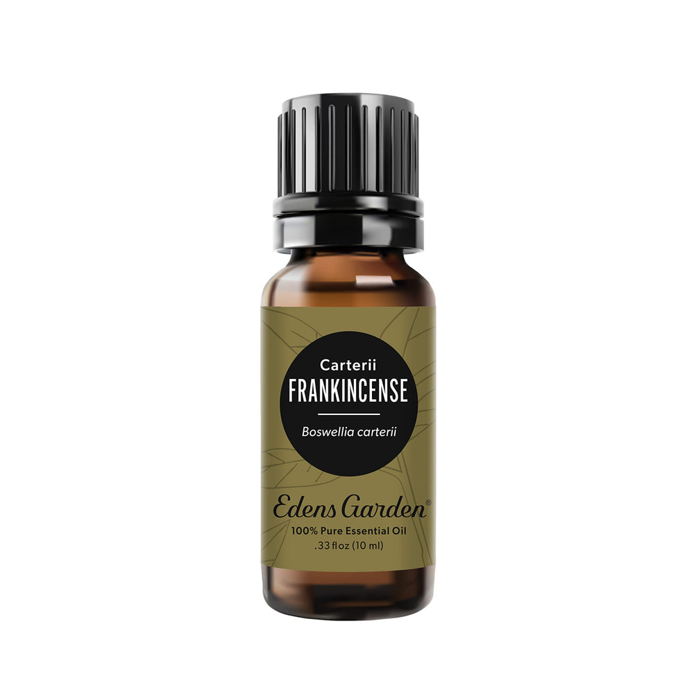 Edens Garden Frankincense Carterii bottle for diffuser use and calming ambiance.