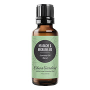 Edens Garden Headache & Migraine Aid bottle pour for easy aromatherapy use