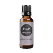 Edens Garden Hyssop essential oil bottle for pure aromatherapy sessions.