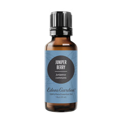 Edens Garden Juniper Berry oil bottle showcasing a crisp, uplifting aroma for diffusion.