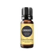 Edens Garden Lemongrass essential oil bottle front, for uplifting diffuser use.