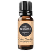 Edens Garden Nausea & Motion Sickness blend bottle for diffusing and calm moments.