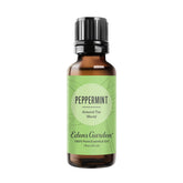 Edens Garden Peppermint Around The World bottle displaying pure aroma for focus.