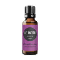 Edens Garden Relaxation oil bottle pour creates a calm, cozy ambience.