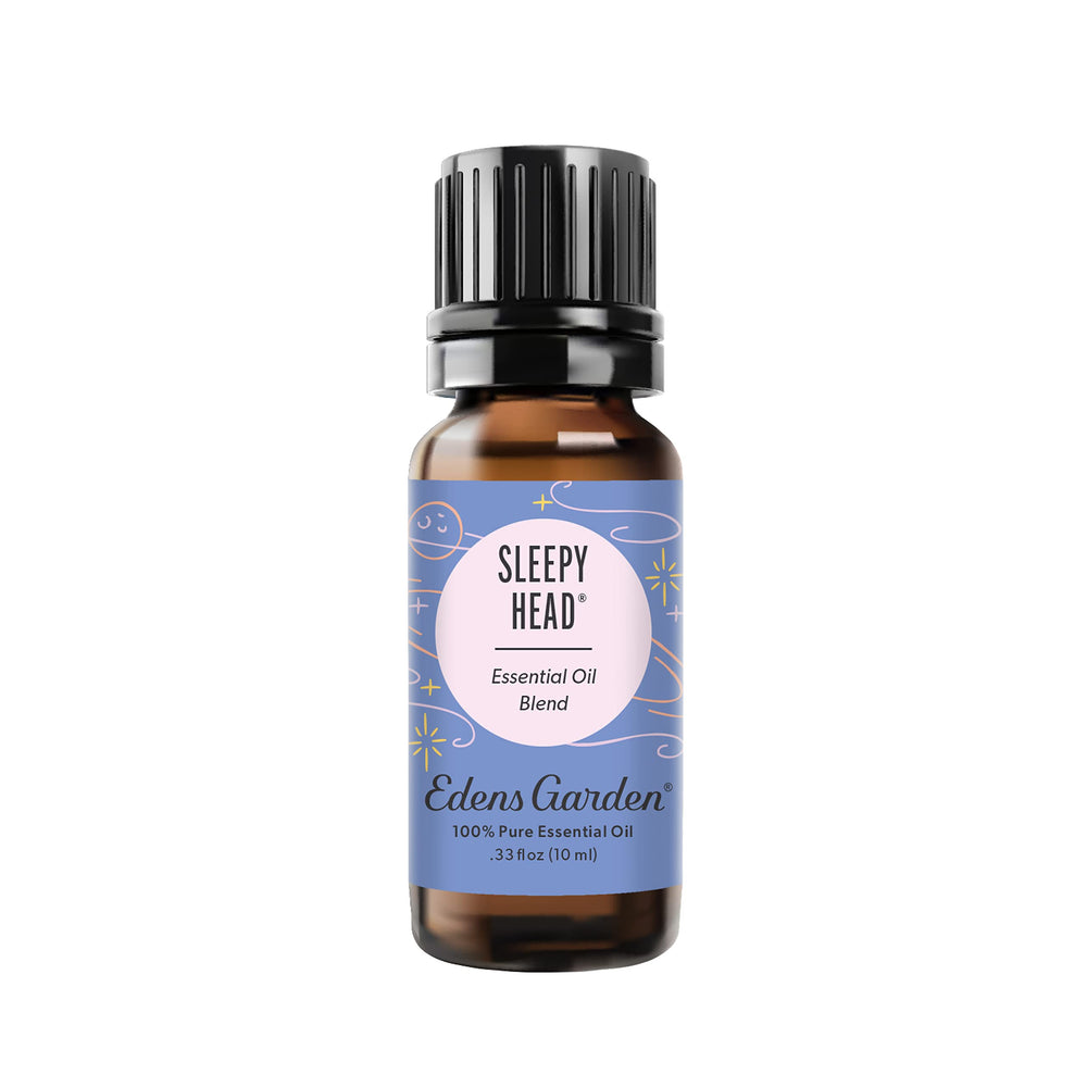 Edens Garden Sleepy Head bottle with calming lavender and cedarwood notes for relaxation