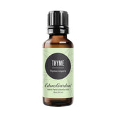 Edens Garden Thyme essential oil bottle front view for diffuse aroma and mood clarity.