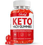 EDUDYF Keto ACV Gummies bottle cap view, lemon honey sea salt flavor, supports keto energy