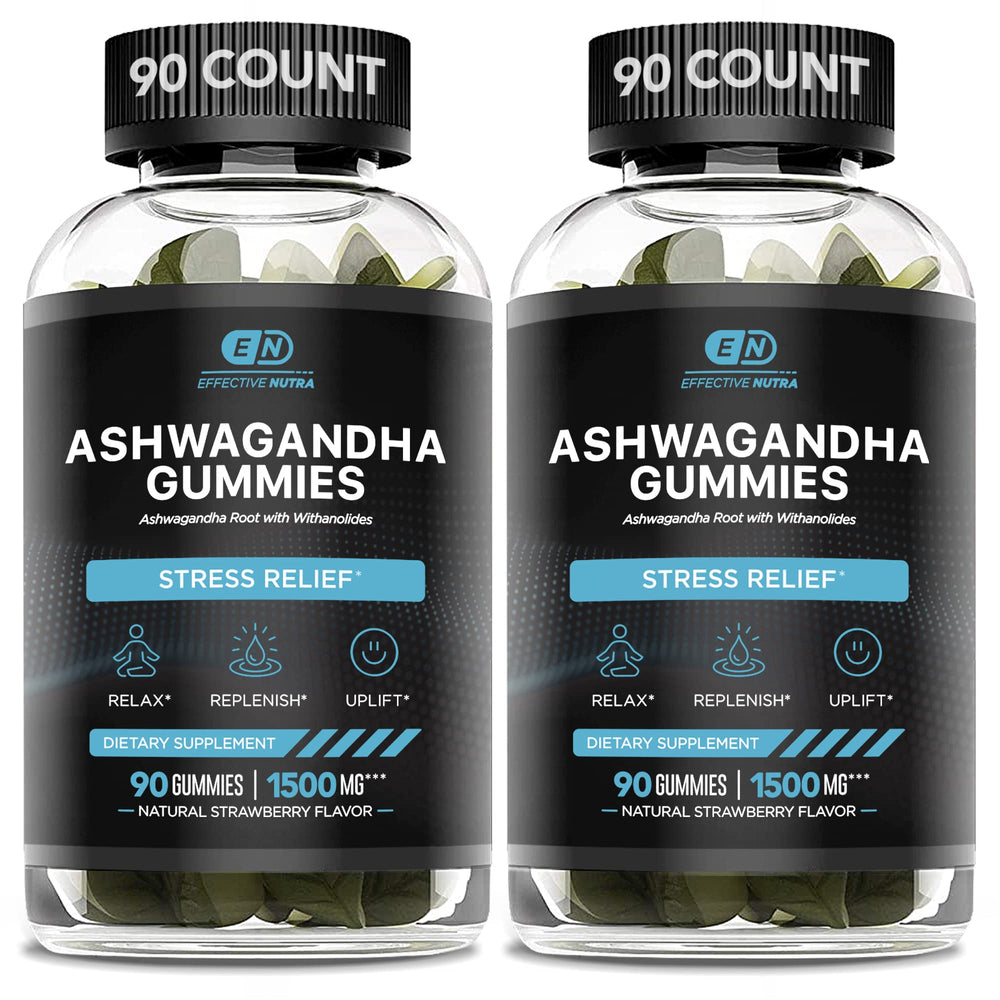 Effective Nutra Ashwagandha Gummies bottle front view for stress relief