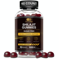 Effective Nutra Shilajit Gummies bottle promoting convenient daily energy support.