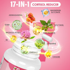 Efioist Cortisol Reducer pills with ashwagandha and omega-3 ingredients.