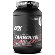 EFX Karbolyn Fuel kiwi strawberry tub with scoop, fast-acting energy for workouts.