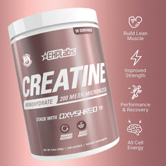 EHP Labs CREA-8 bottle on kitchen counter as compact packaging.