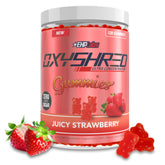 EHP Labs OxyShred Gummies strawberry serving for a smooth pre-workout energy lift