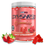 EHP Labs OxyShred Gummies strawberry serving for a smooth pre-workout energy lift