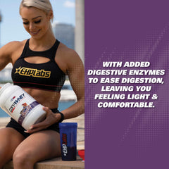 EHP Labs OxyWhey probiotic blend spotlighting gut-friendly support