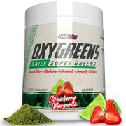 EHP Labs OxyGreens daily scoop for a convenient greens boost.