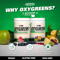 EHP Labs OxyGreens Pineapple glass with juice, bright color and fresh taste