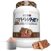 EHPLabs OxyWhey front label shows 25g protein per serving for daily support.
