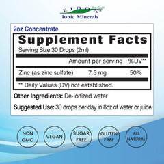 Drops of Eidon Zinc poured into water for daily immune and skin health