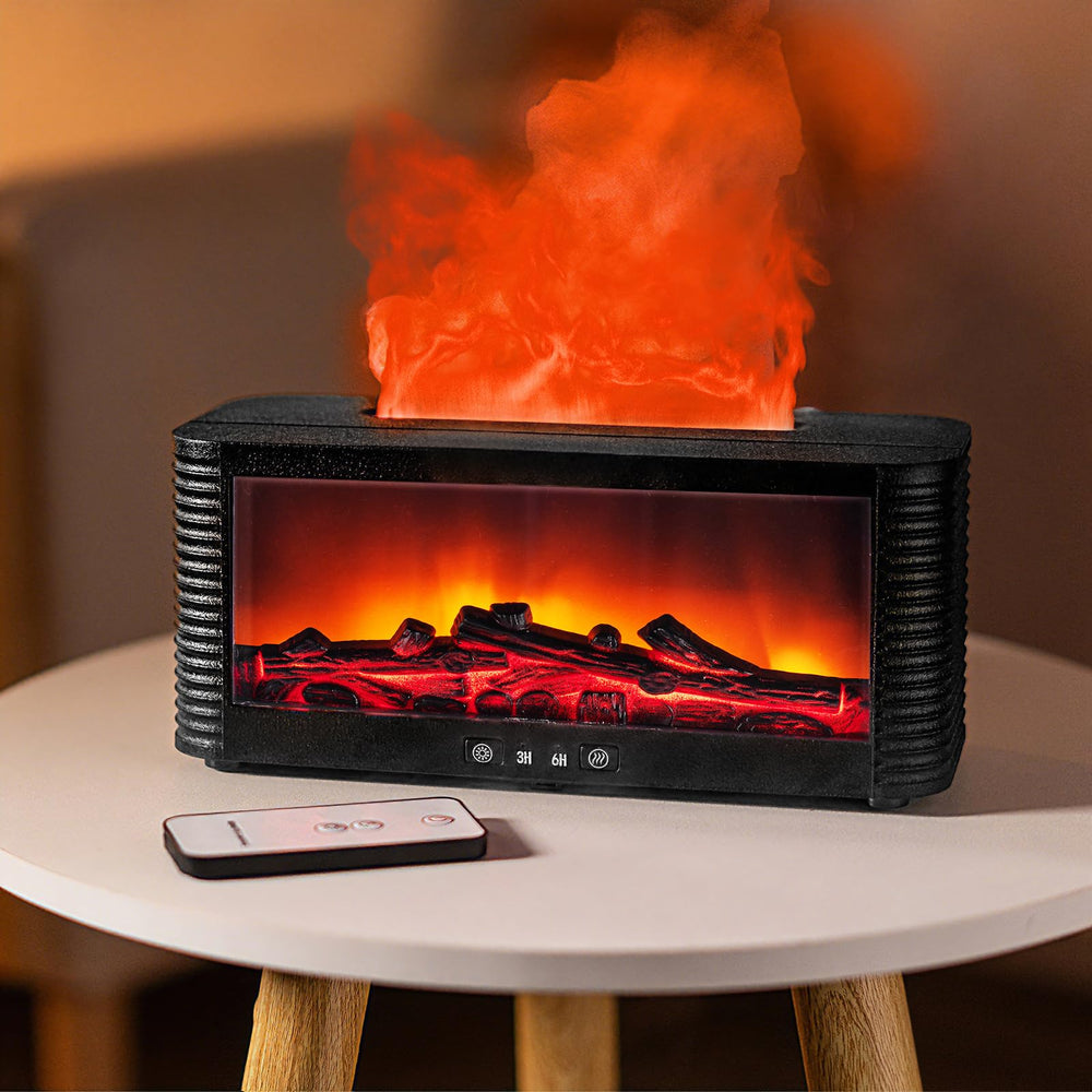 Eiifiter Flame Fireplace Diffuser glow enhances cozy evenings with warm lighting