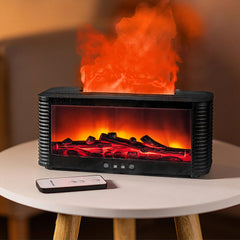 Eiifiter Flame Fireplace Diffuser glow enhances cozy evenings with warm lighting