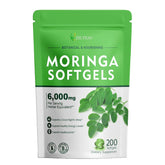 EILTEAU Moringa capsules bottle front shows vegan, non-GMO wellness option