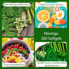 EILTEAU Moringa capsules softgels closeup: convenient daily intake