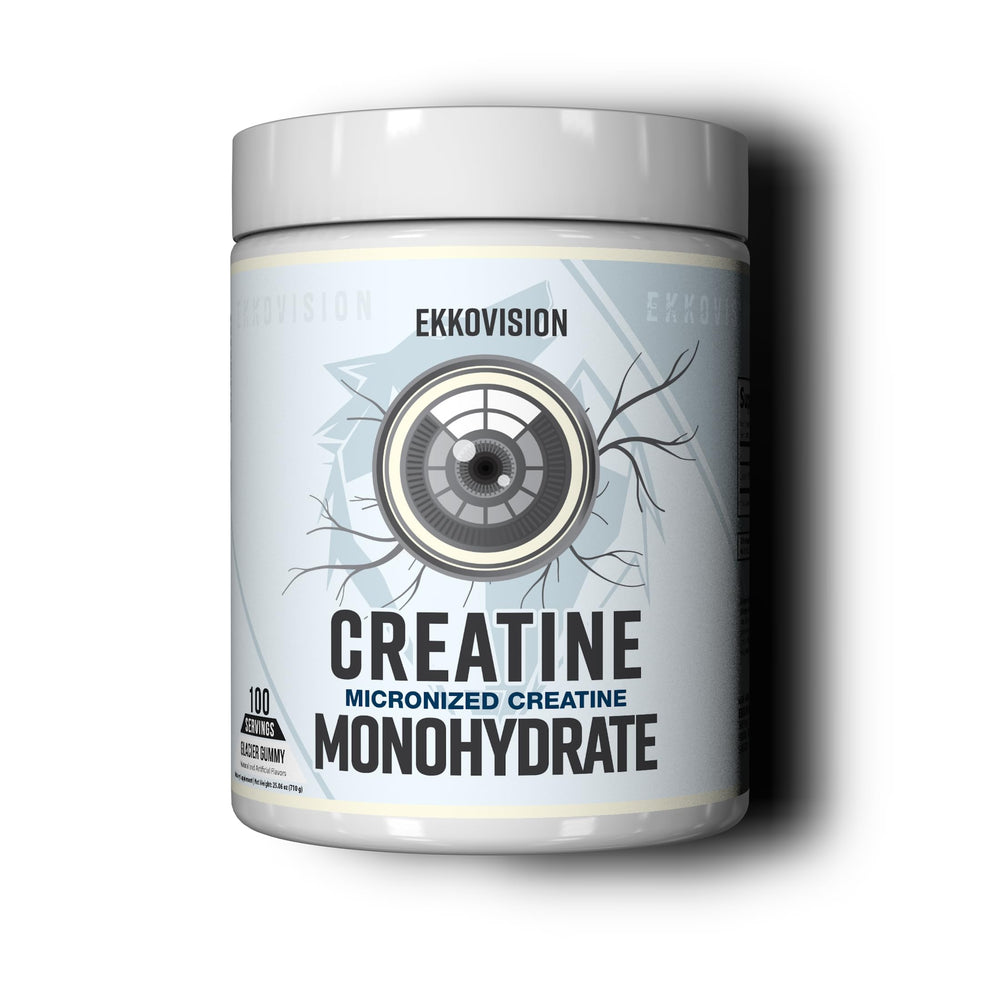 Ekkovision Creatine Micronized Glacier Gummy packaging for easy mixing