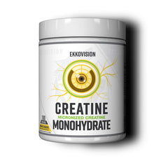 Ekkovision Creatine Monohydrate powder in Pineapple Paradise ready to mix in a drink