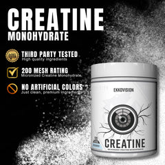 Ekkovision Creatine powder blends into shakes during workouts