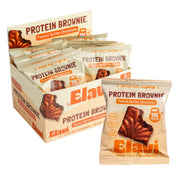 ELAVI peanut butter chocolate protein brownie pack, a protein-rich snack for active families.