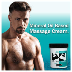 Elbow Grease cool massage cream swirl demonstrating smooth glide for easier massage sessions.
