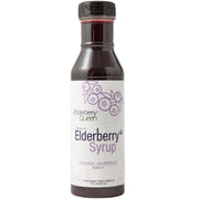 Elderberry Queen bottle-front with organic elderberry syrup for immune support.