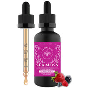 Elderlane Berry Flavored Sea Moss Drops bottle highlights a nutrient-rich supplement for daily wellness.