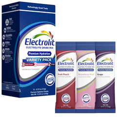 Electrolit variety-pack electrolyte powder packets for versatile on-the-go hydration