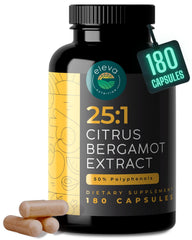 Eleva Nutrition Citrus Bergamot 1000mg capsules in bottle for daily wellness.