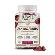 ELEVATE ORGANIC Ashwagandha gummies bottle front for daily balance