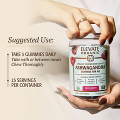 USDA Organic seal on packaging of ELEVATE ORGANIC gummies