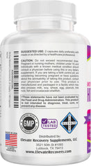 Elevate Women’s Hormone Balance label close-up highlighting traditional herbal ingredients