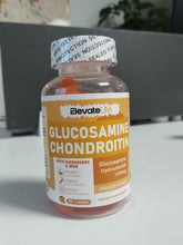 ElevateLife Glucosamine Chondroitin gummies orange bottle for daily joint support.