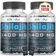 Elikadur 84,000mg Shilajit Gummies bottle front for energy and vitality