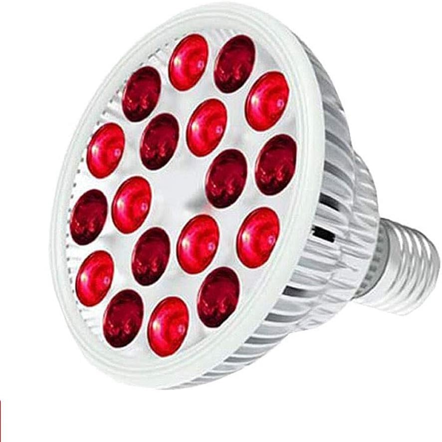 Elitzia infrared lamp bulb front view delivers 660nm and 850nm near IR wavelengths for at-home warmth and comfort.